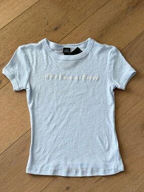 Wild Fable “Main Character Energy” Baby Blue Tee XSmall